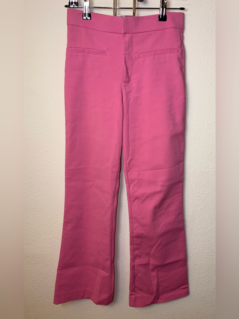 Zara Pink Boot-Cut High-Rise Pants - Picture 2 of 5